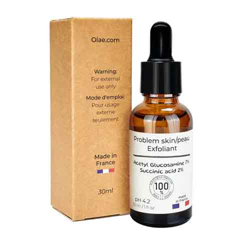 Exfoliante para Pieles Problemáticas: Acetil Glucosamina 7% + Ácido Succínico 2% 30ml - Imagen 2